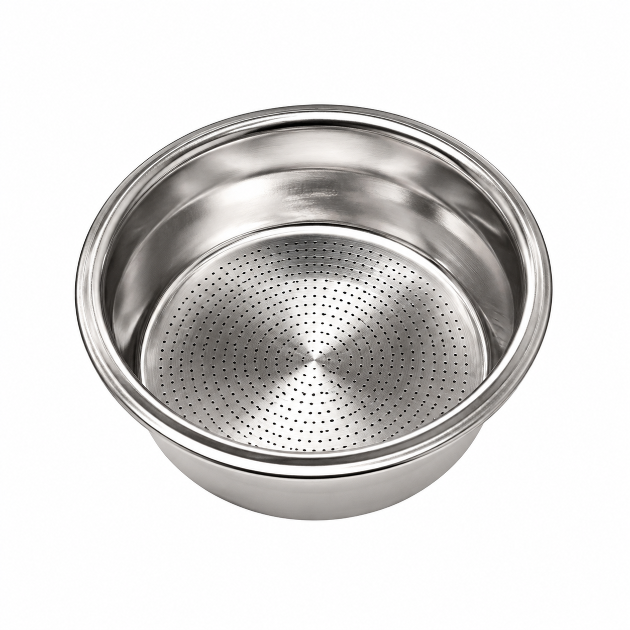 54mm stainless steel dual-cup precision espresso filter basket, minimalist
